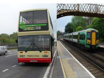 Train and bus