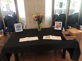 Her Majesty Queen Elizabeth II book of condolence in Meeting House 1