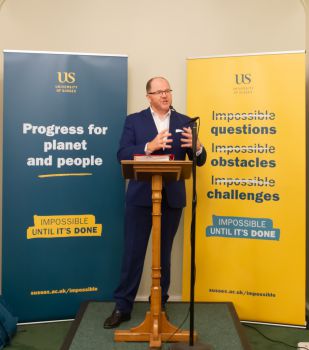 George Freeman MP giving a speech during the launch of the Centres of Excellence