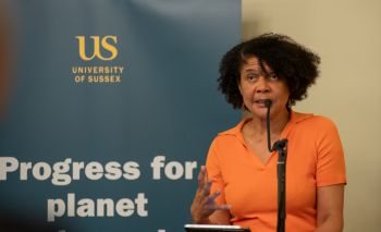 Chi Onwurah MP giving a speech during the launch of the Centres of Excellence