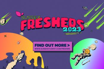 Official graphic from Sussex Freshers 2023