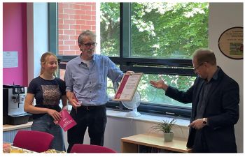 Ceremony to re-name Freeman room F30, the LPS research common room, the ‘Sabina Avdagic Room’