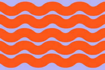 A purple background with orange wavy lines in the foreground