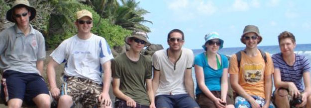 Students on fieldtrip