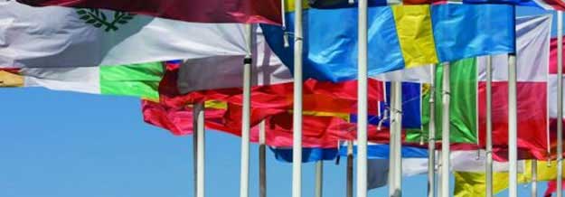 Flags from various countries