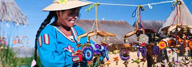 Woman hanging chimes
