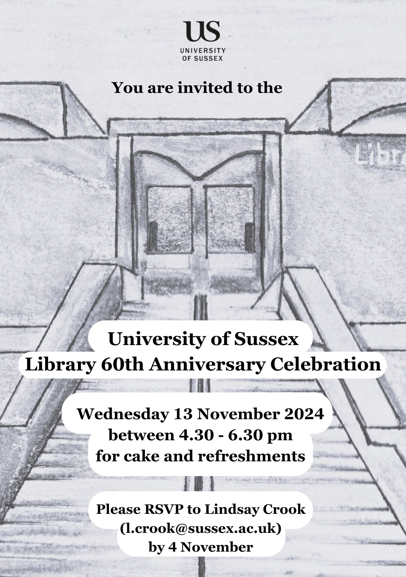 Library 60th Anniversary Invite