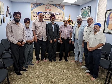 Magnus Marsden visiting with Afghan Sikhs in Long Island, New York, August 2024