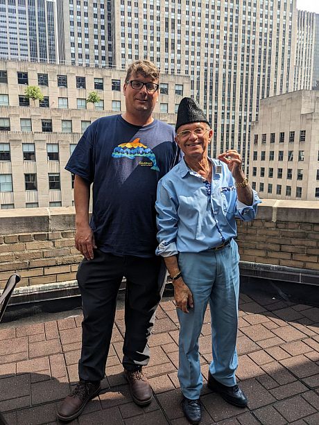 Magnus Marsden with Jack Abrahams (from the Afghan Jewish community), New York, August 2024