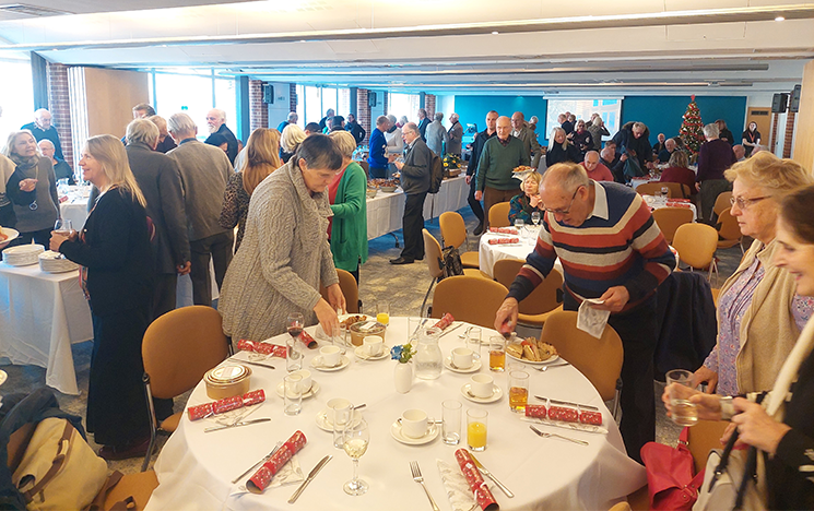 Members of Suss-Ex club socialising at the annual Christmas party.