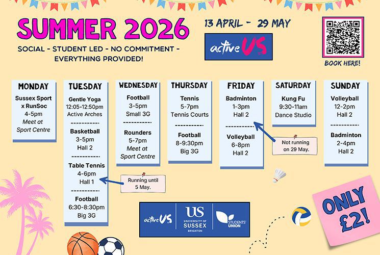 Summer 2026 ActiveUS schedule