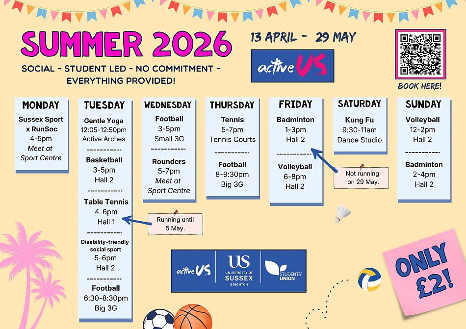 Active US summer schedule
