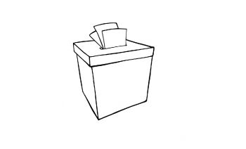 Voting box illustration