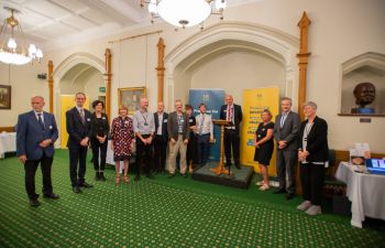 Government ministers, MPs, peers and students in the House of Commons during the launch of the University’s 12 new Centres of Excellence