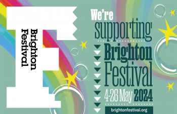 Brighton Festival logo with text that says 