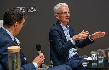British Economist Sir Mark Lowcock, with Professor Steve McGuire