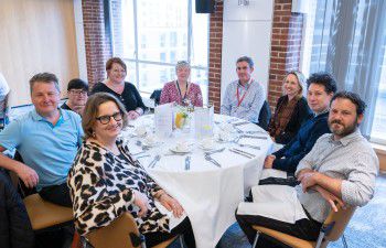 Attendees at the long-service lunch