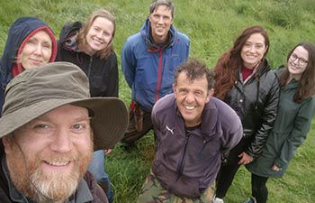 The team with two staff from Brighton Permaculture Trust