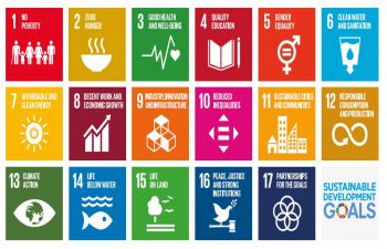 A graphic showing the 17 Sustainable Development Goals