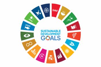 A wheel showing the Sustainable Development Goals
