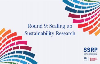 A graphic reading 'Round 9: scaling up sustainability research'