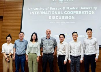 Group shot of Paul Statham with NKU Colleagues