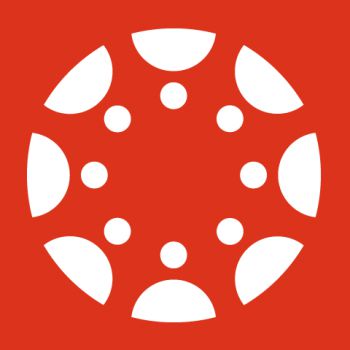 A red background with a white circular shape