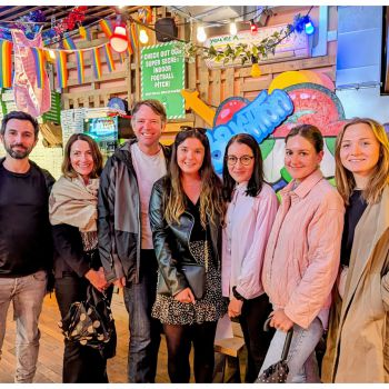 Jess and the team celebrating her PhD