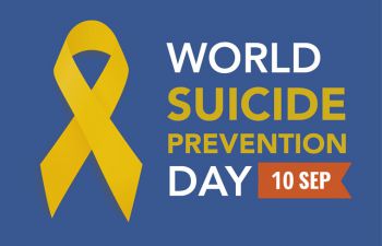 Coloured background with the words suicide prevention day 10 september