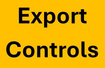 Orange background with 'export controls' text