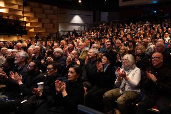 Public during the University's Holocaust Memorial Commemoration Day at the Attenborough Centre