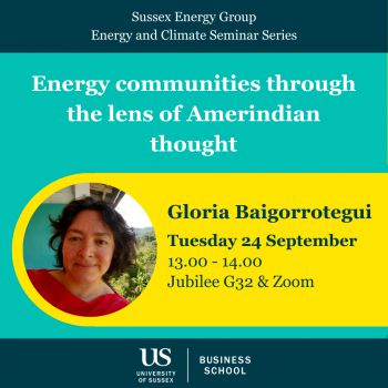 Poster of Gloria Baigorretegui Energy & Climate Seminar