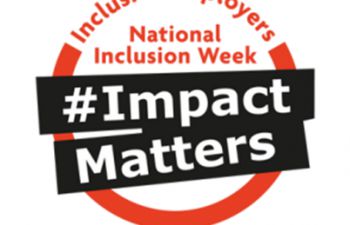 Red Logo, with hashtag 'Impact Matters' on black banner