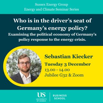 Sebastian Kiecker's Energy & Climate Seminar Poster