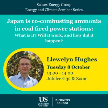 Poster of Llewelyn Hughes Energy & Climate Seminar