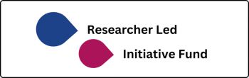 Researcher-Led Initiative Fund logo featuring dark blue and purple icons