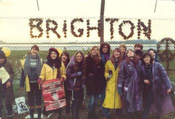 Sussex students at Greenham Common, early/mid 80's