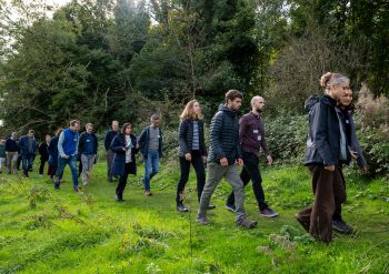 Team from Wakehurst looking at Uni of Sussex grounds