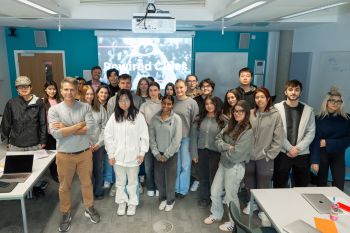 group of students in a workshop