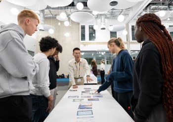 group of students in a workshop