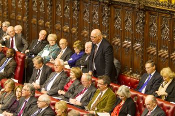 Lord Harrison pictured in House of Lords