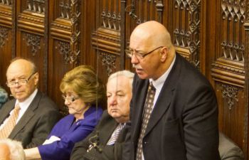 Lord Harrison pictured in House of Lords