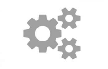 PS Essentials logo with three grey cogs