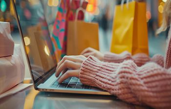 Image of person shopping online