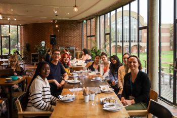 Foodie Forum attendees in the ACCA café