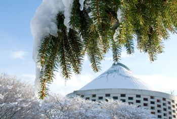 Meeting House in the snow