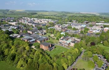 An aerial view of the University of Sussex Campus