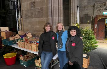 Sussex Uni Food team volunteering at St Peter's Brighton