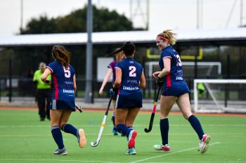 Sussex students playing hockey