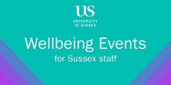 Wellbeing support spelled out on coloured background